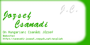 jozsef csanadi business card